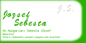 jozsef sebesta business card